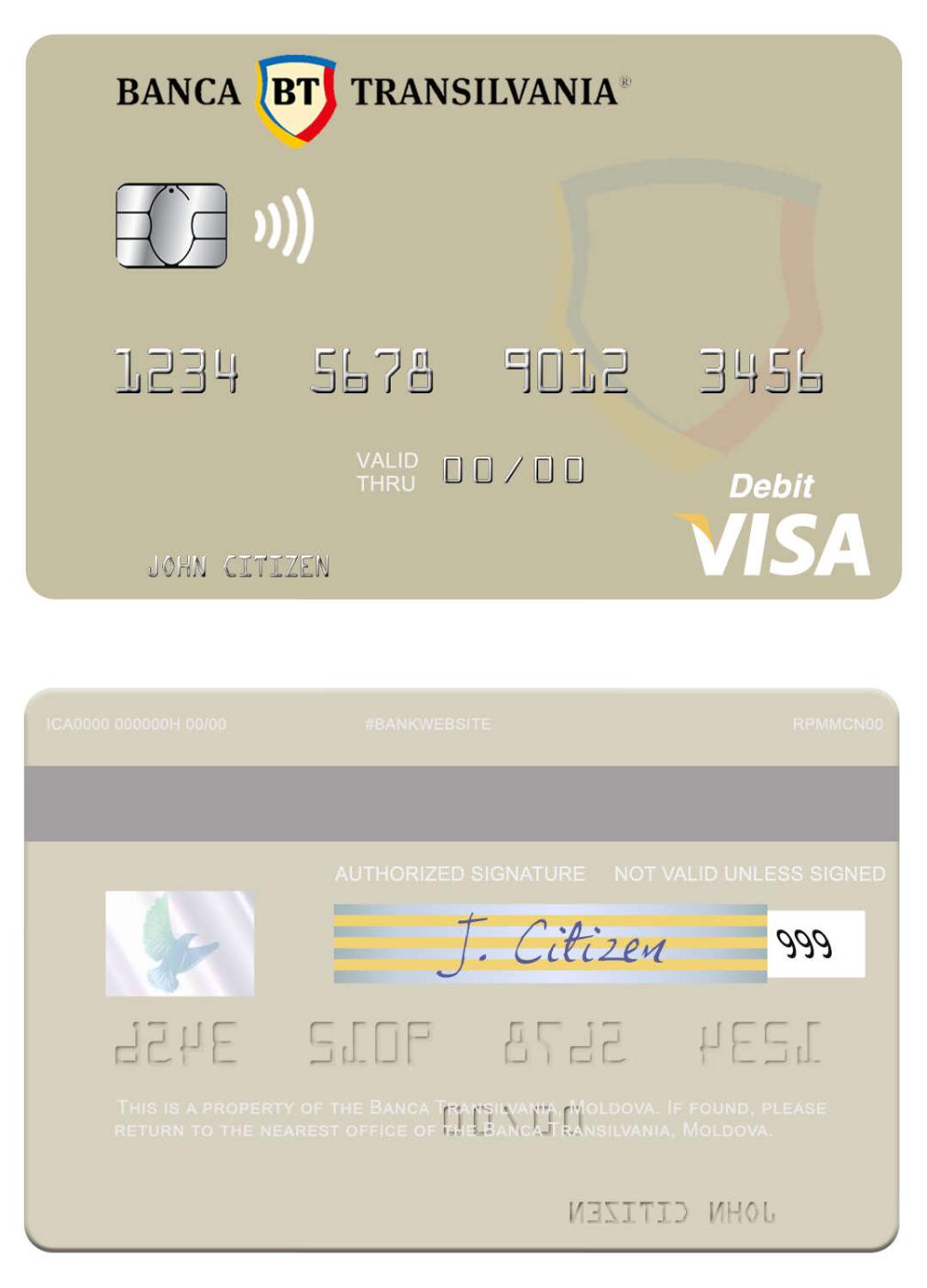 Moldova Banca Transilvania visa debit card